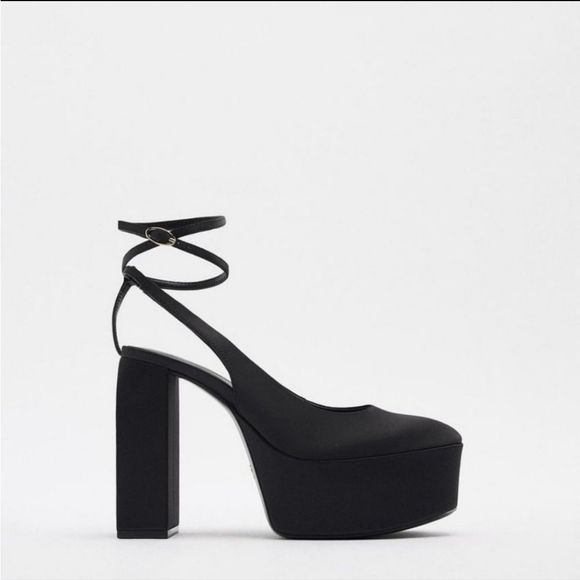 Zara Shoes - Zara high heel platform slingback shoes